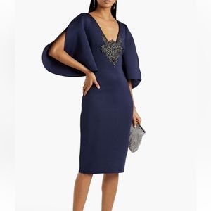 Elegant Badgely Mischka Embellished Bodice Cocktail Dress